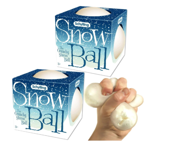 Snow Ball (NeeDoh) Crunchy, Squishy, Squeezy, Stretchy Stress Balls Gift Set Bundle - 2 Pack